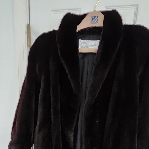 Genuine Black Beaver Fur Stroller Coat